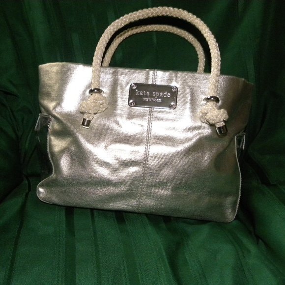 Kate Spade Siver Tote - 13 x 9 - Picture 4 of 7